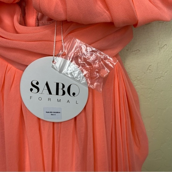 Sabo Skirt Formal Backless Halter Maxi Slit Dress Size Small S - Picture 11 of 15
